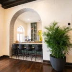 Bar area inside lobby of hotel